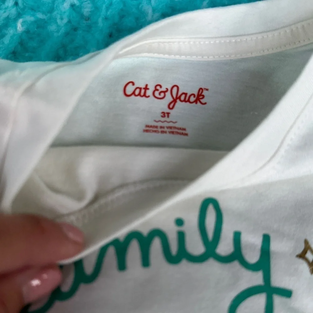 NWT cat and jack Xmas kids top size 3T